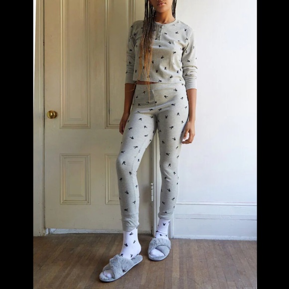 PLAYBOY Intimates & Sleepwear Nwt Playboy Pink Thermal Pajama Set